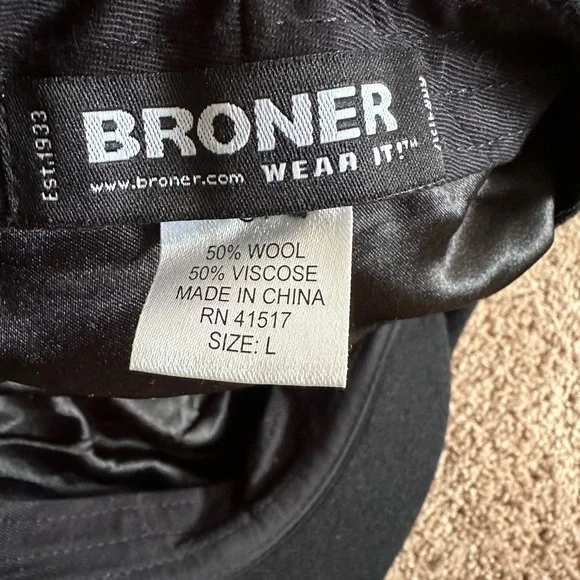 Broner Wear It! Cabbie Newsboy Black Hat - Size Large - Picture 5 of 5